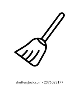 Broom icon with white background vector stock illustration