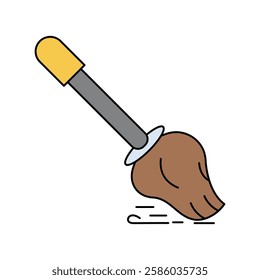 broom icon with white background vector stock illustration