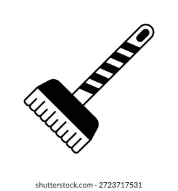Icono de escoba con fondo blanco Vector Ilustración de stock