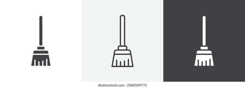 Broom icons graphics pack vectors.