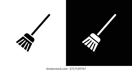 Broom icons set. vector icons designed in filled style