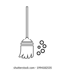 broom icons symbol vector elements for infographic web