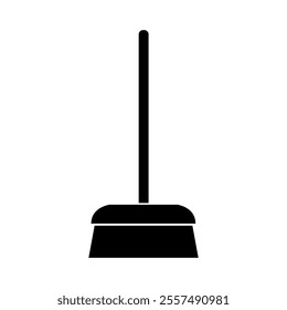 Broom illustrated on white background