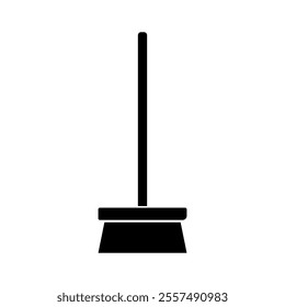 Broom illustrated on white background