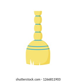 Broom illustration. Sweeping, floor, besom. Household concept. Can be used for topics like cleanup, home appliance, housekeeping