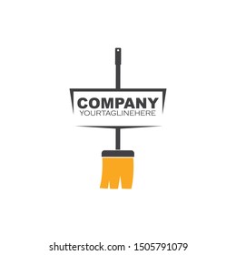 broom illustration vector template,symbol of cleaner