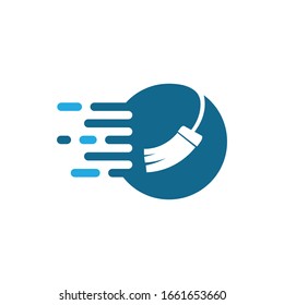 broom illustration vector template,symbol of cleaner design 