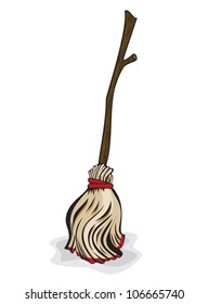 Broom isolated on white
