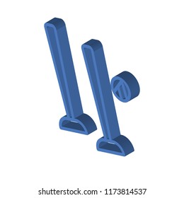 Broom isometric left top view 3D icon