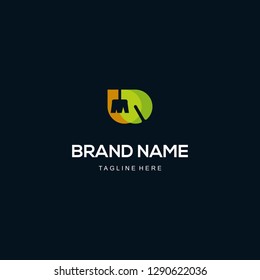 Broom Leaf Cleaning Service Abstract Creative Nature Business Logo
