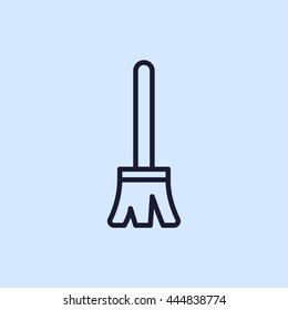 broom line icon