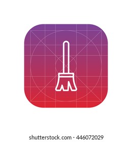 broom line icon