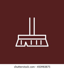 broom line icon