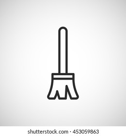 broom line icon