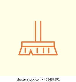 broom line icon