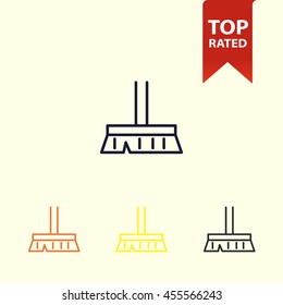 broom line icon