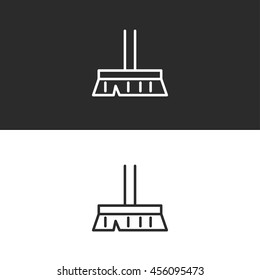 broom line icon