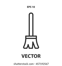 broom line icon