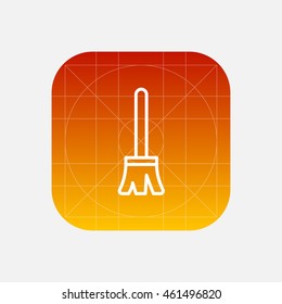 broom line icon