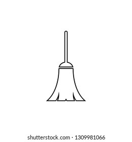 broom line icon vector