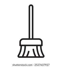 broom line icon. vector illustration.