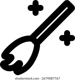 Diseño de icono de estilo de línea de escoba