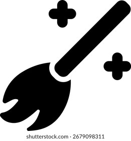 Diseño de icono de estilo de línea de escoba