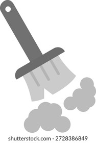 Diseño de icono de Vector de línea de escoba