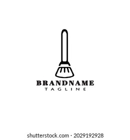 icono de la plantilla de diseño de dibujos animados del logotipo de la escoba ilustración vectorial moderna