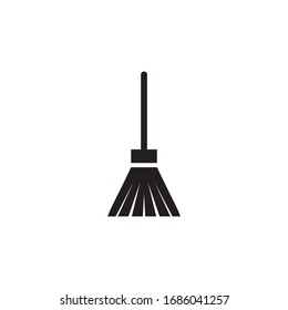 Broom logo design icon vector template with white background