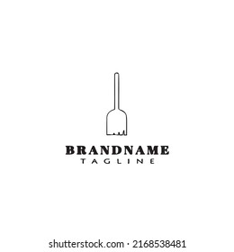 broom logo design template icon black modern isolated vector illustration