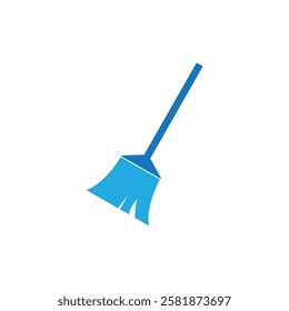 broom logo icon illustration flat