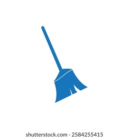 broom logo icon illustration flat