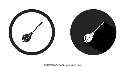 Broom logo. Broom icon vector design black color. Stock vector.