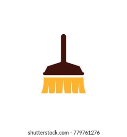 Broom logo or icon vector design
