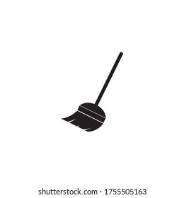 broom logo stock illustration design