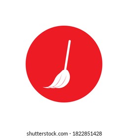 broom logo vector illustration design template