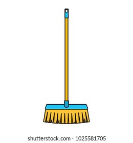 broom long wooden handle tool for cleaning