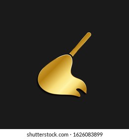 Broom, mop gold icon. Vector illustration of golden