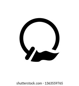 Broom, mop icon for cleaning service logo