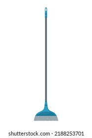 Broom mop icon. Hygiene handling equipment object illustration, household mop or housework broom tool isolated on white background