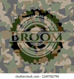 Broom on camo pattern
