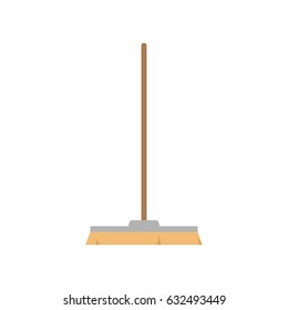 broom on white background , vector