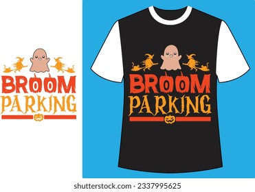 Broom parking halloween t shirt.