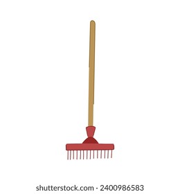 broom rake cartoon. fork grass, lawn cute, leaf leaves broom rake sign. isolated symbol vector illustration