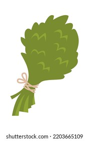 Broom for sauna icon. Vector illustration