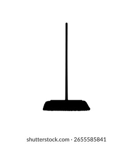 Broom silhouette icon vector flat illustration on white background.