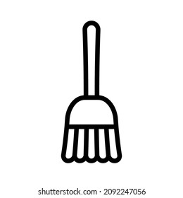 escoba, diseño simple de iconos, mejor utilizado para banner, flayer o aplicación web. Curso editable con formato de archivo EPS 10