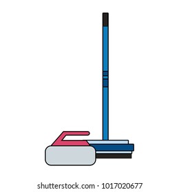 Broom stick with brush