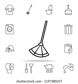 broom stick icon. Cleaning icons universal set for web and mobile
